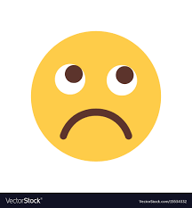 yellow cartoon face sad upset emoji