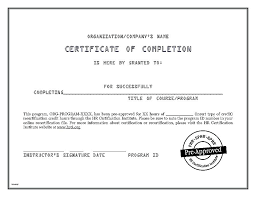 Sample Of Certificate Of Completion Certificate Template Certificate