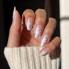 easy nail art snowflake winter nails