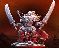 Giant Warrior Scourge / Tabletop Model / Miniature Figurine - Etsy