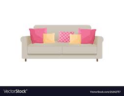 Cozy Sofa With Many Cushions Royalty
