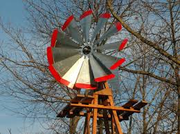 Small Wood Backyard Windmill Windmill