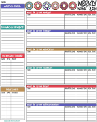Printable Weekly Planner For Work And Home Planners And Printables