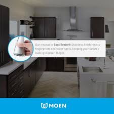 It is usually used to prevent splashing, reduce the faucet noise and form the water stream so that it is coming out under the same pressure. Moen Banbury Single Handle Pull Out Sprayer Kitchen Faucet With Power Clean In Spot Resist Stainless 87017srs The Home Depot