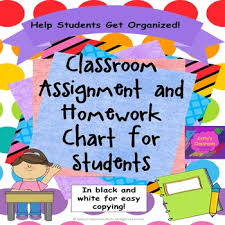 Student Organization Assignment And Homework Charts