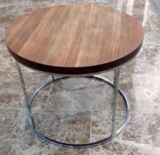 Art Deco Round Wooden Coffee Table On