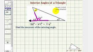 a triangle using an exterior angle