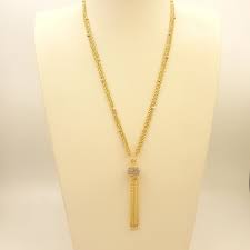 marina branch 18 karat gold necklace