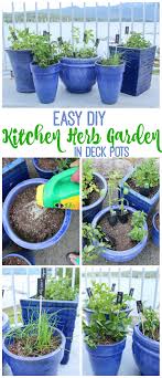 Easy Diy Kitchen Herb Garden In Deck