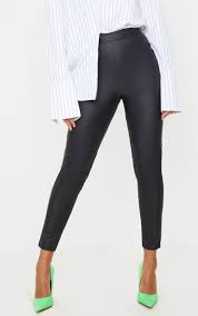 So you'll look awesome whether you're coming or going. Black Matte Faux Leather Legging Trousers Prettylittlething Il