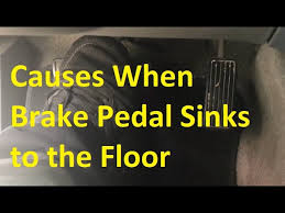 5 causes when brake pedal sinks to the