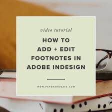 edit footnotes in adobe indesign