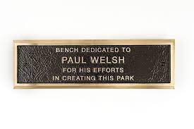 Cast Bronze Bench Plaques The Bench