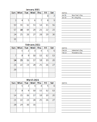 Here is the file with january calendar with holiday list in excel. Printable 2021 Excel Calendar Templates Calendarlabs
