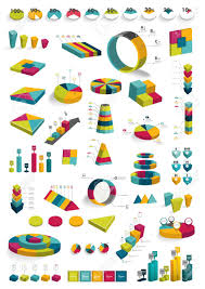 Collections Of Infographics 3d Design Diagrams Various Color