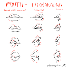 mouth turnaround how to draw paint