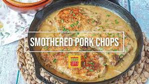 4 center cut pork chops, 1 salt, to taste, 1 black pepper, to taste, 1 garlic powder, to taste, 1 fresh or dried rosemary, 3 tbsp olive oil, 1/4 cup any white wine. Southern Smothered Pork Chops Sunday Supper Movement