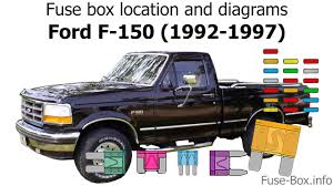 2006 ford f150 drl fuse location. Fuse Box Location And Diagrams Ford F Series 1992 1997 Youtube
