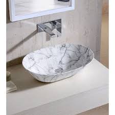 Comlux White Ceramic Table Top Wash