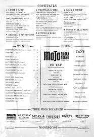 mojo kitchen bbq pit blues bar menu