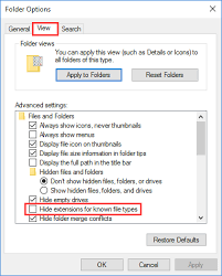 known file types in windows server 2016