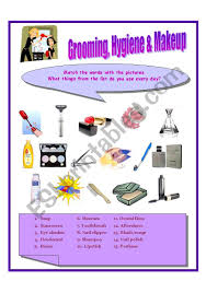 grooming and makeup esl worksheet by