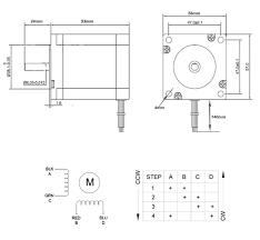 nema 23 motor 0 89nm 2a with 6 35mm