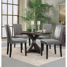 lacoo gray dining chairs pu leather