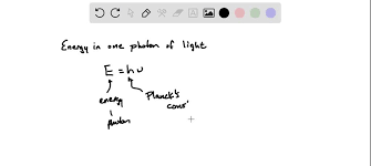 Energy Of 1 Photon When The Calculation