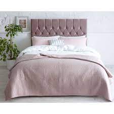 lansfield velvet pink 5ft king size bed