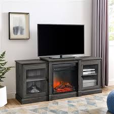 Walker Edison Mid Century Fireplace Tv