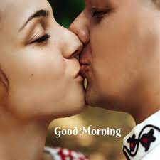 love romantic kiss good morning images