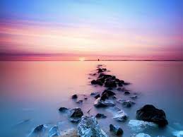 2560x1920 Pink Sky Ocean & Black Rocks ...