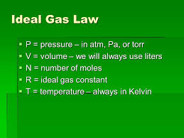 Ideal gas law with other gas laws The Ideal Gas Law Pv Nrt Ppt Video Online Download