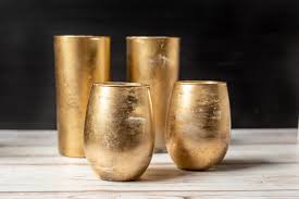 diy gold mercury glass candle holders