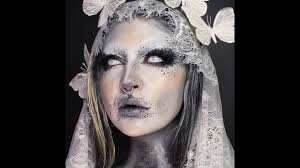 ghost bride halloween makeup look