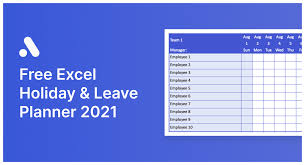 free excel holiday leave planner 2021