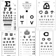 Examples Of Visual Acuity Charts A Snellen B Hotv C