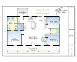 Pine Bluff House Plans 1400 Square Feet