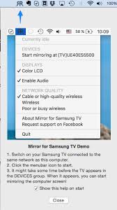 wirelessly mirror mac screen to samsung
