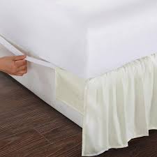 Drop Ivory Wraparound Queen Bed Skirt