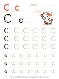 free printable colorful letter c