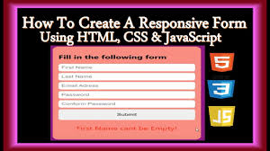 responsive form in html css