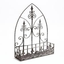 vintage wrought iron wall planter lot