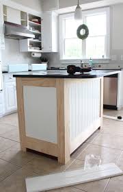 kitchen island makeover with beadboard