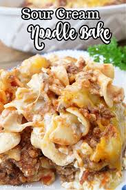 sour cream noodle bake with ground beef