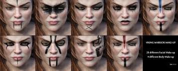 viking warrior makeup 3d models for