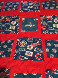 Chicago Cubs Twin Size Quilt With