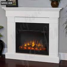 Modern White Marble Fireplace Mantel