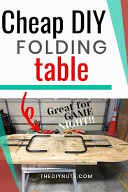 For backyard barbecues or outdoor weddings, this large foldable wood table will also make a great extra table for serving or dining. Diy Folding Table How To Make An Inexpensive Diy Game Poker Table The Diy Nuts
